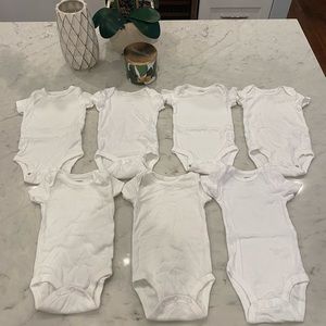 Carter’s Baby Must Have! 7 White Onesies 3 Month
